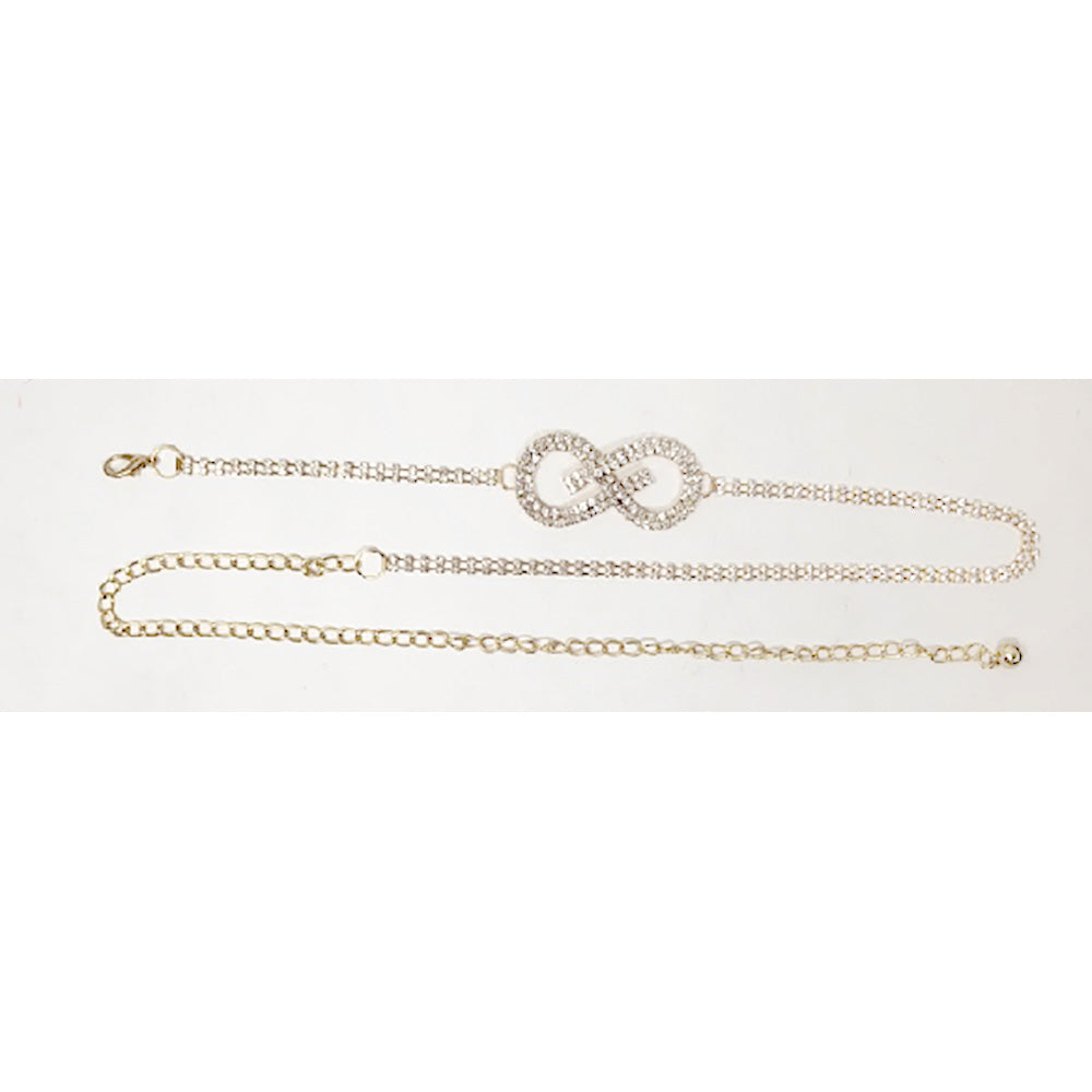 iLLASPARKZ Stone Pave Infinity Accented Chain Belt