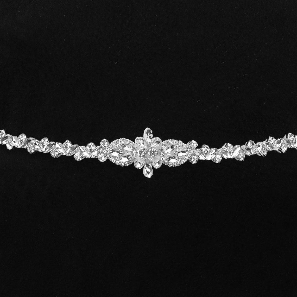 iLLASPARKZ Marquise Rhinestone Crystal Wedding Belt / Headband