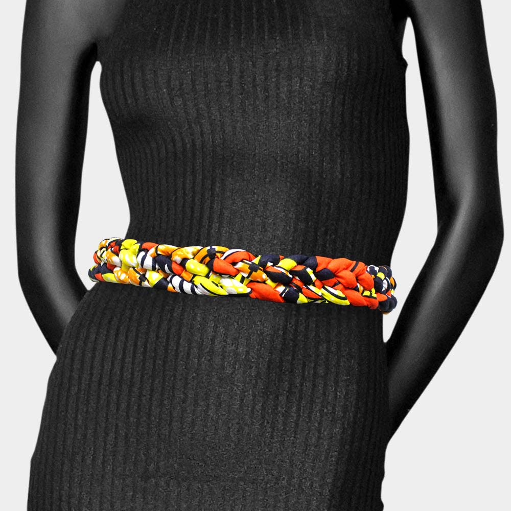 iLLASPARKZ Braided Patterned Fabric Belt