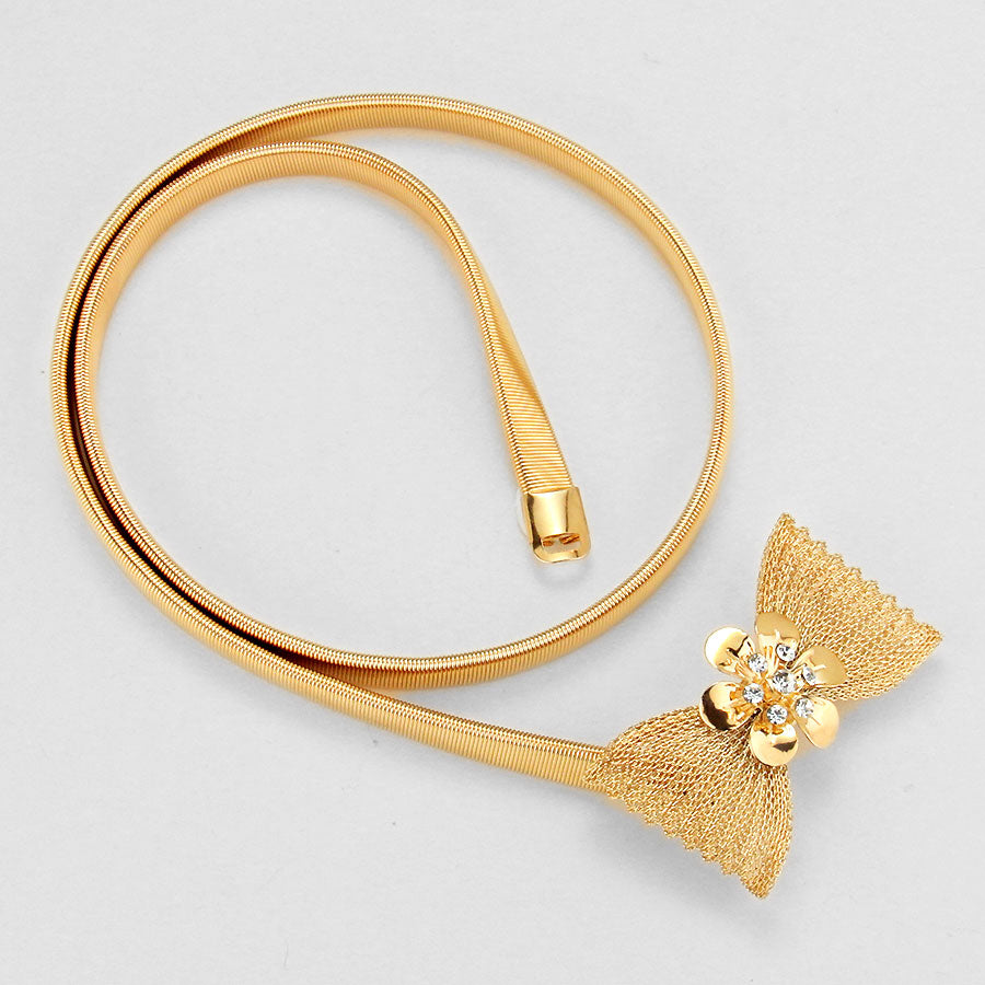 iLLASPARKZ Crystal Bow Stretch Belt