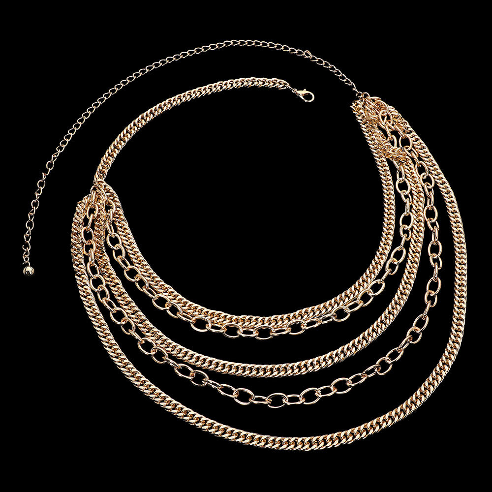 iLLASPARKZ Multi Layered Metal Chain Belt