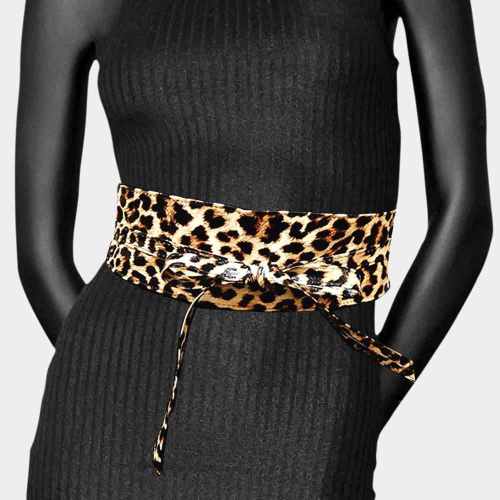 iLLASPARKZ Animal Print Leopard Wide Belt