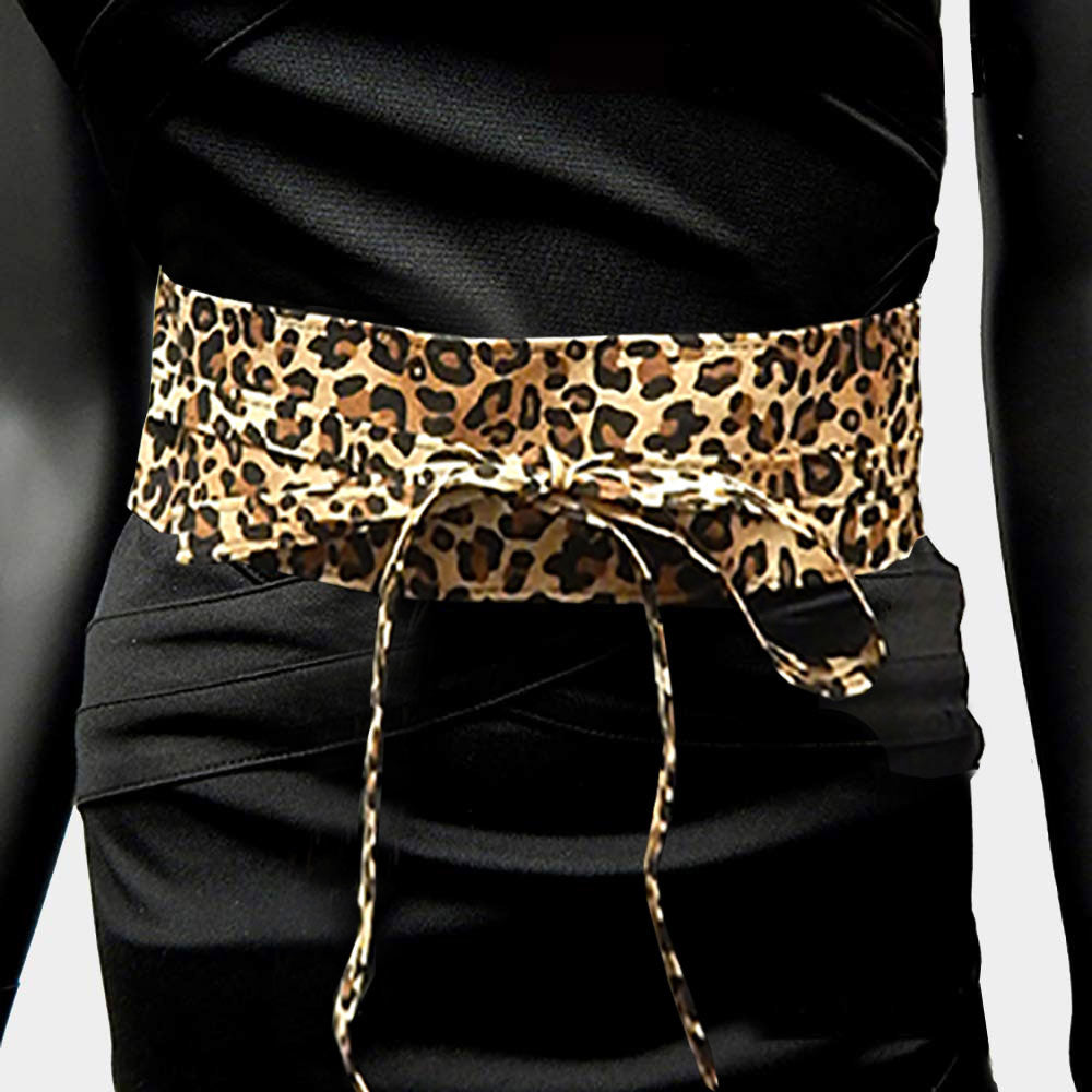 iLLASPARKZ Animal Print Leopard Wide Belt