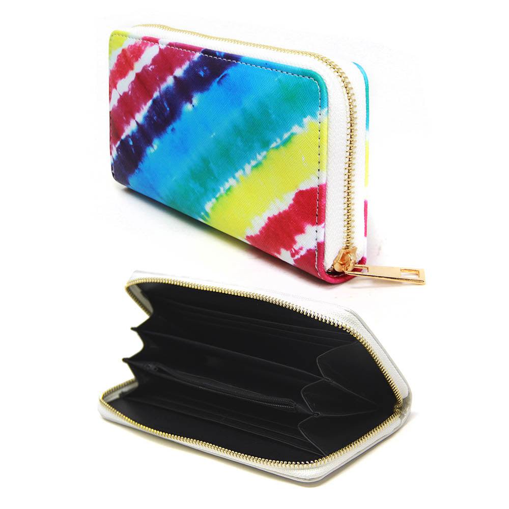 iLLASPARKZ Tie Dye Print Long Zipper Wallet