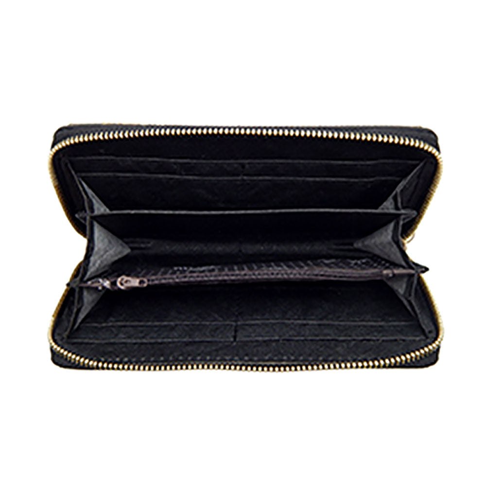 iLLASPARKZ Seed Beaded Fleur de Lis Zipper Wallet