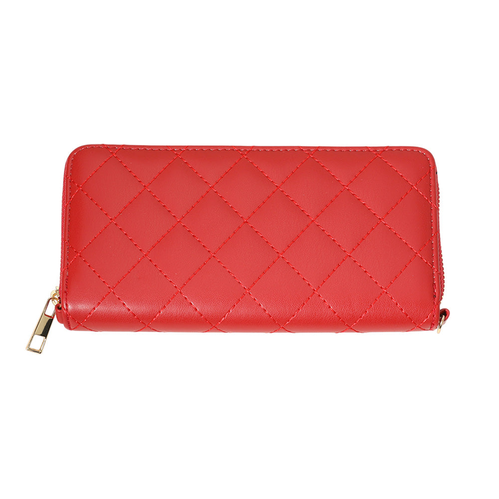 iLLASPARKZ Quilted Faux Leather Long Wallet