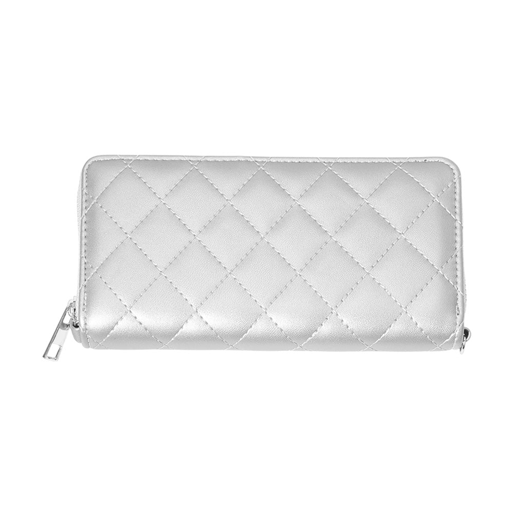iLLASPARKZ Quilted Faux Leather Long Wallet