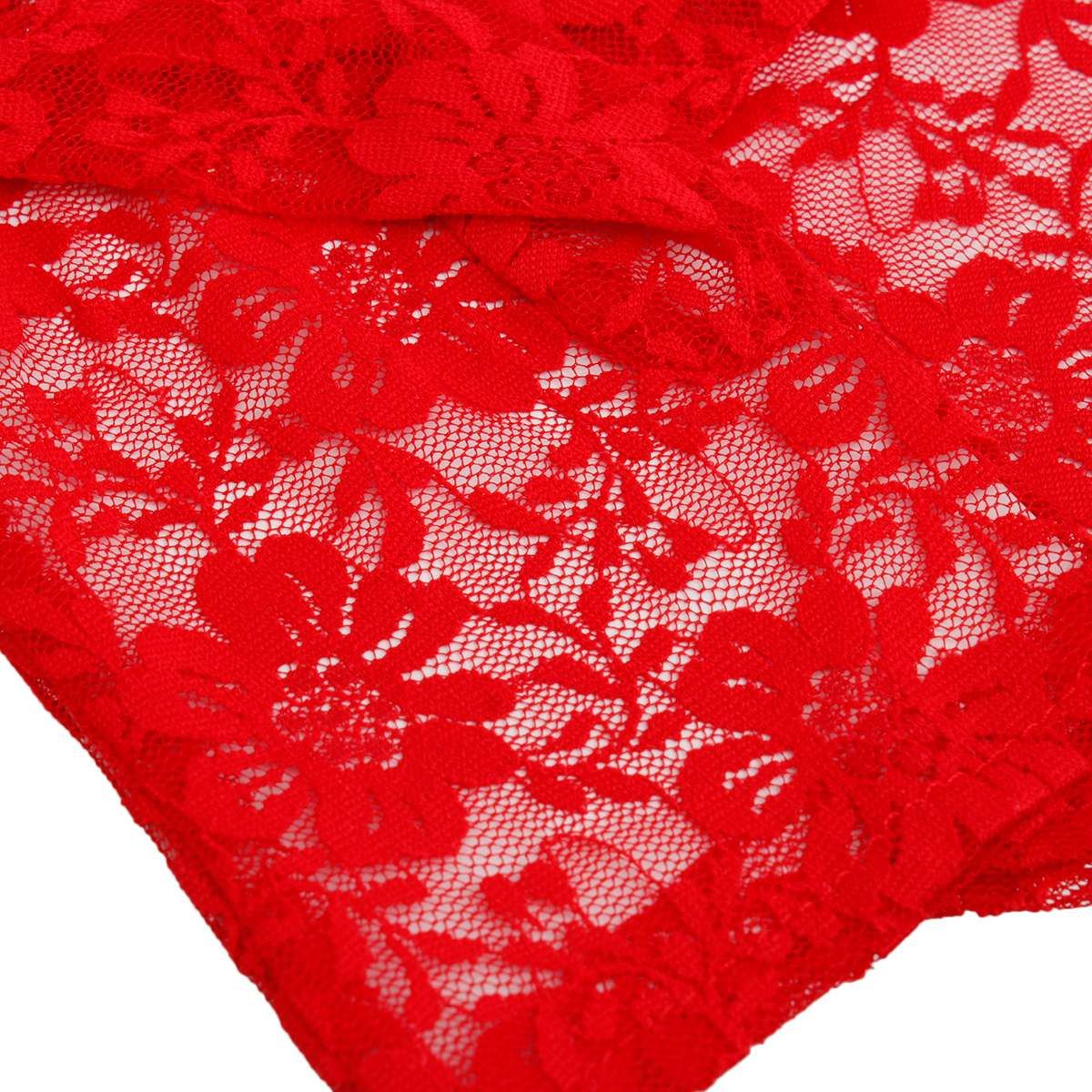 Red Lace Short Formal Gloves DST for Women