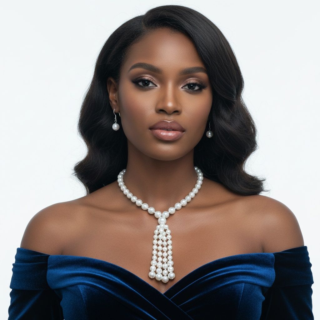 Tassel Pendant White Pearl with Silver Necklace