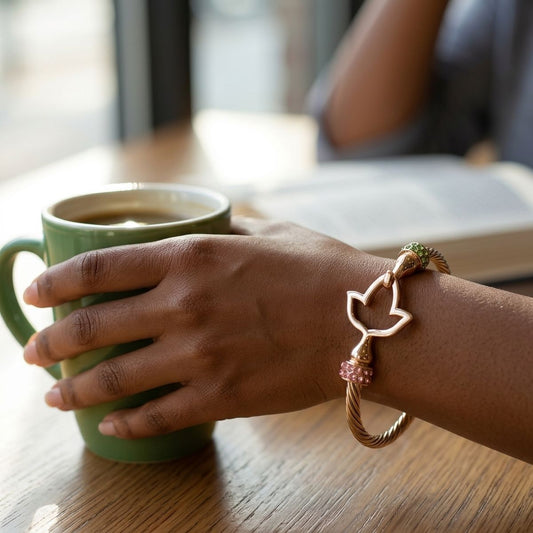 AKA Gold Cable Interlock Bangle