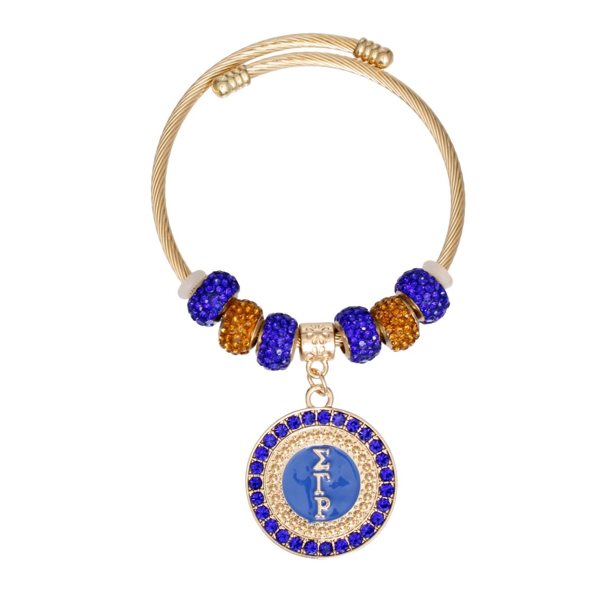 SGRHO Greek Merch Bead and Charm Cable Bracelet