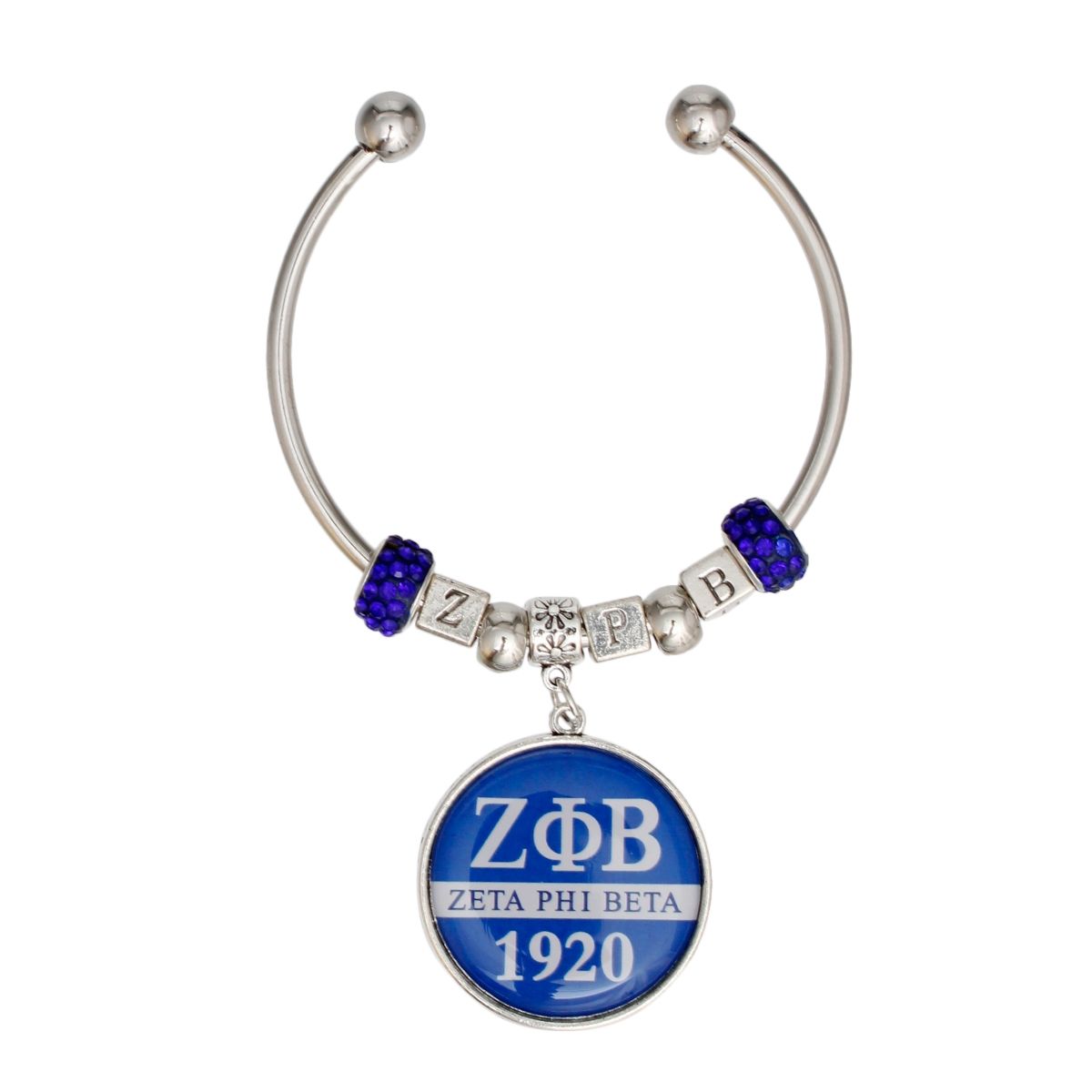 ZPB Greek Merch Heritage Charm Bangle Bracelet
