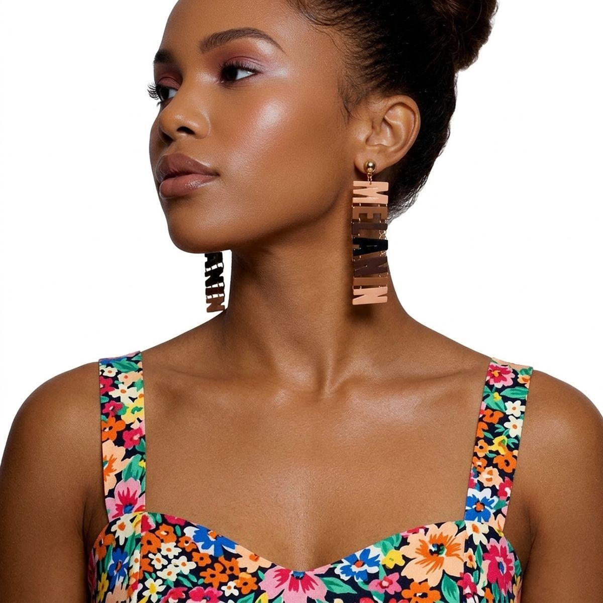 Melanin Letter Drop Earrings