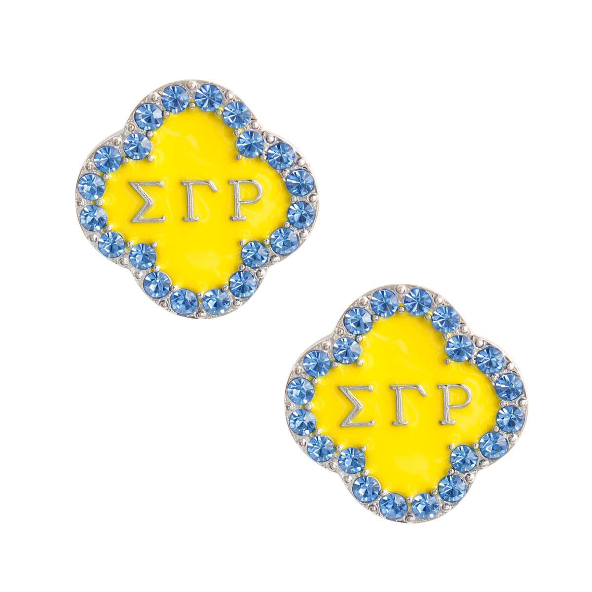 Blue Gold Sorority Studs SGRHO