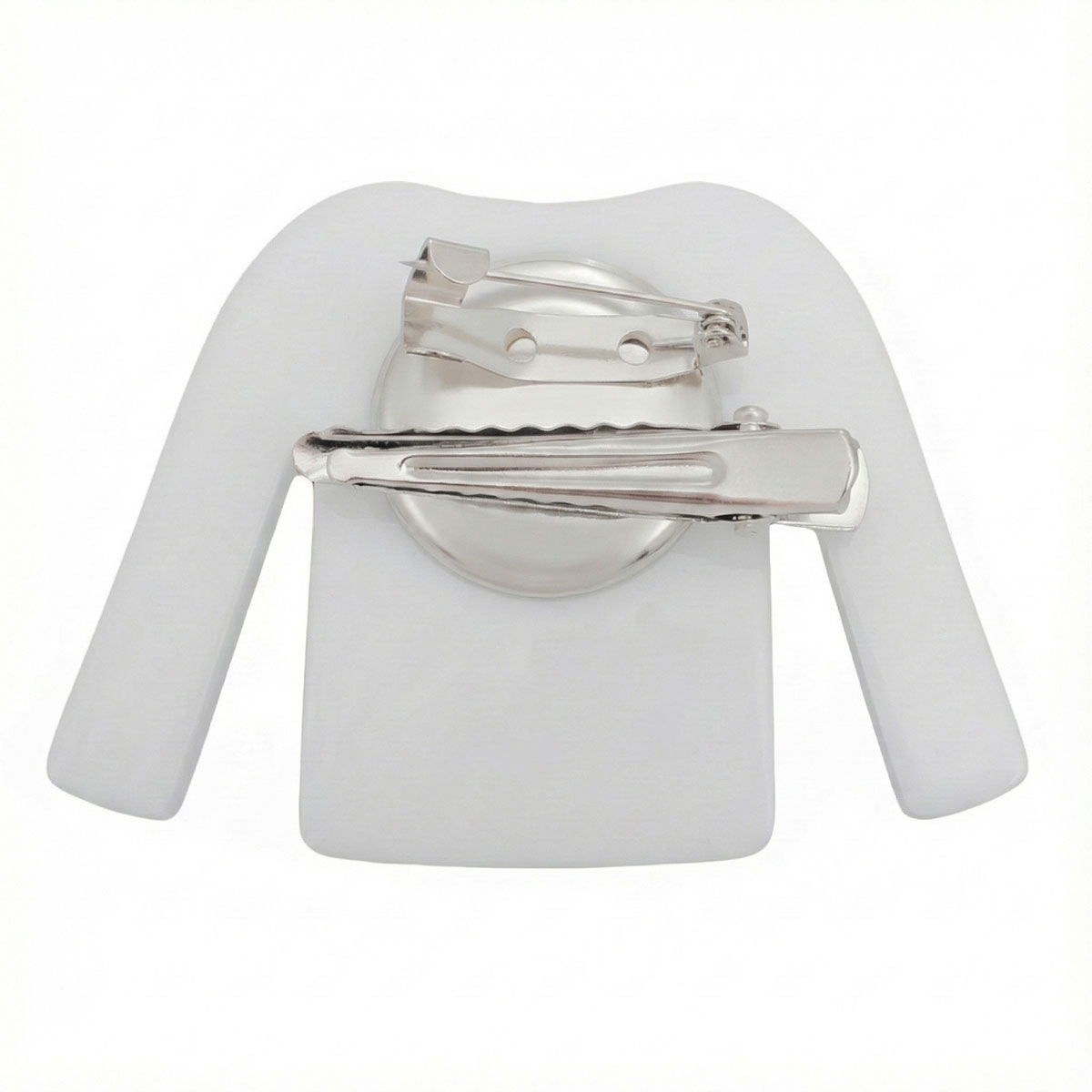 Brooch Hair Clip Pink White Stripe COCO Shirt Pin