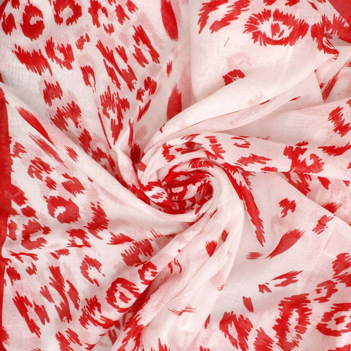 DST Sorority Red White Leopard Structured Kimono