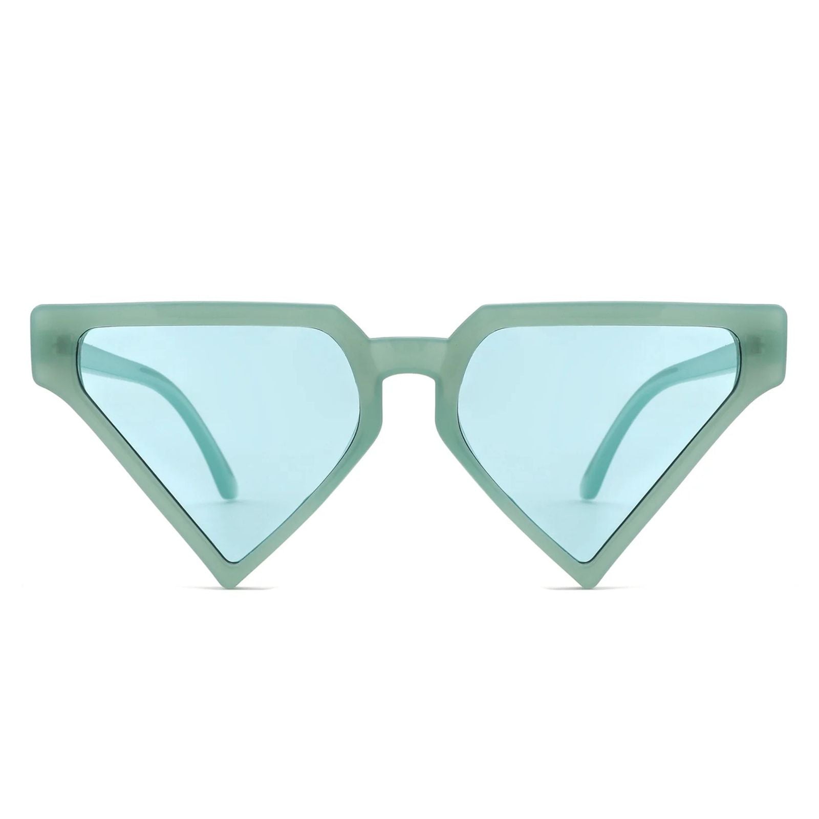 Sunglasses Sea Green Triangle Pointed for Women