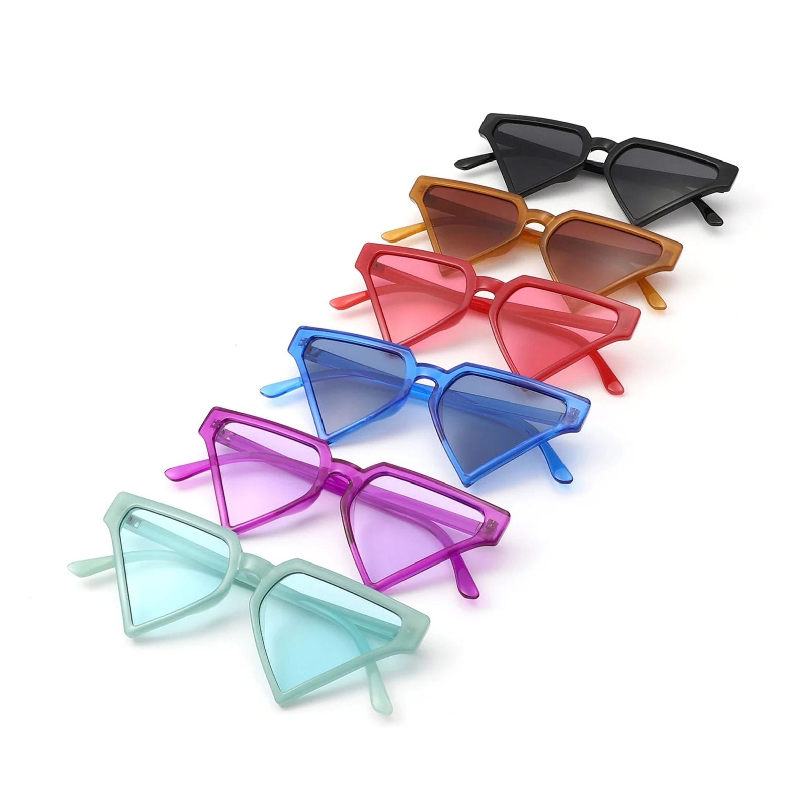 Sunglasses Red Triangle Pointed for Women