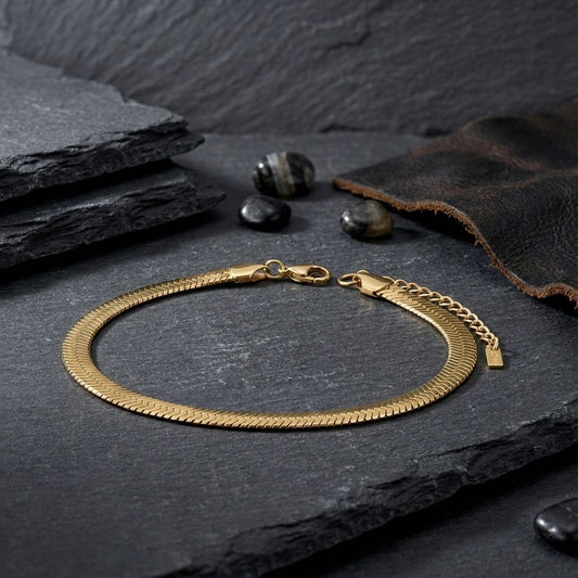 Anklet 8mm Gold 18K Stainless Steel Miami Chain