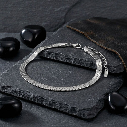 Anklet 8mm Silver Stainless Steel Miami Chain