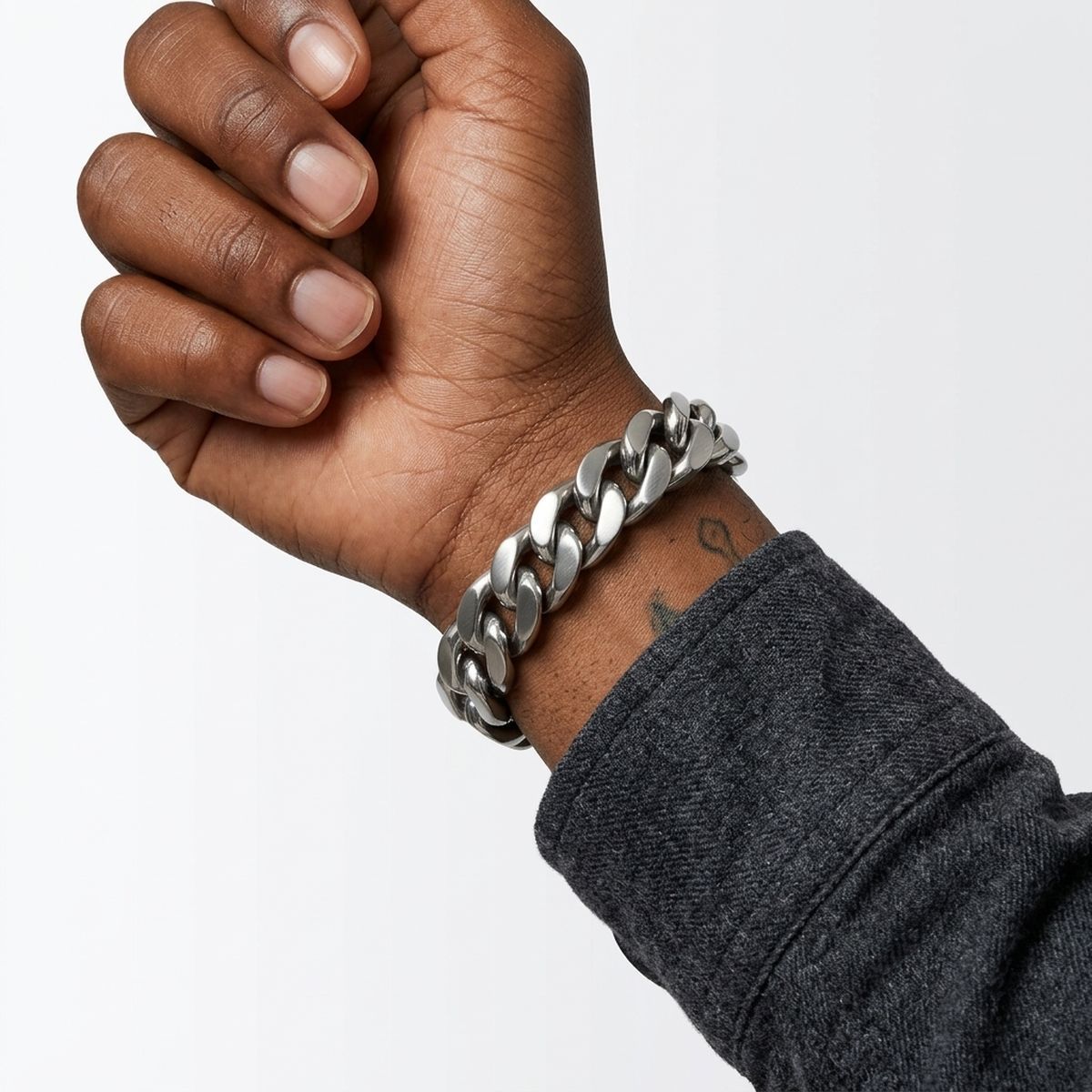 Men's RDC 14mm Silver Stainless Steel Bracelet