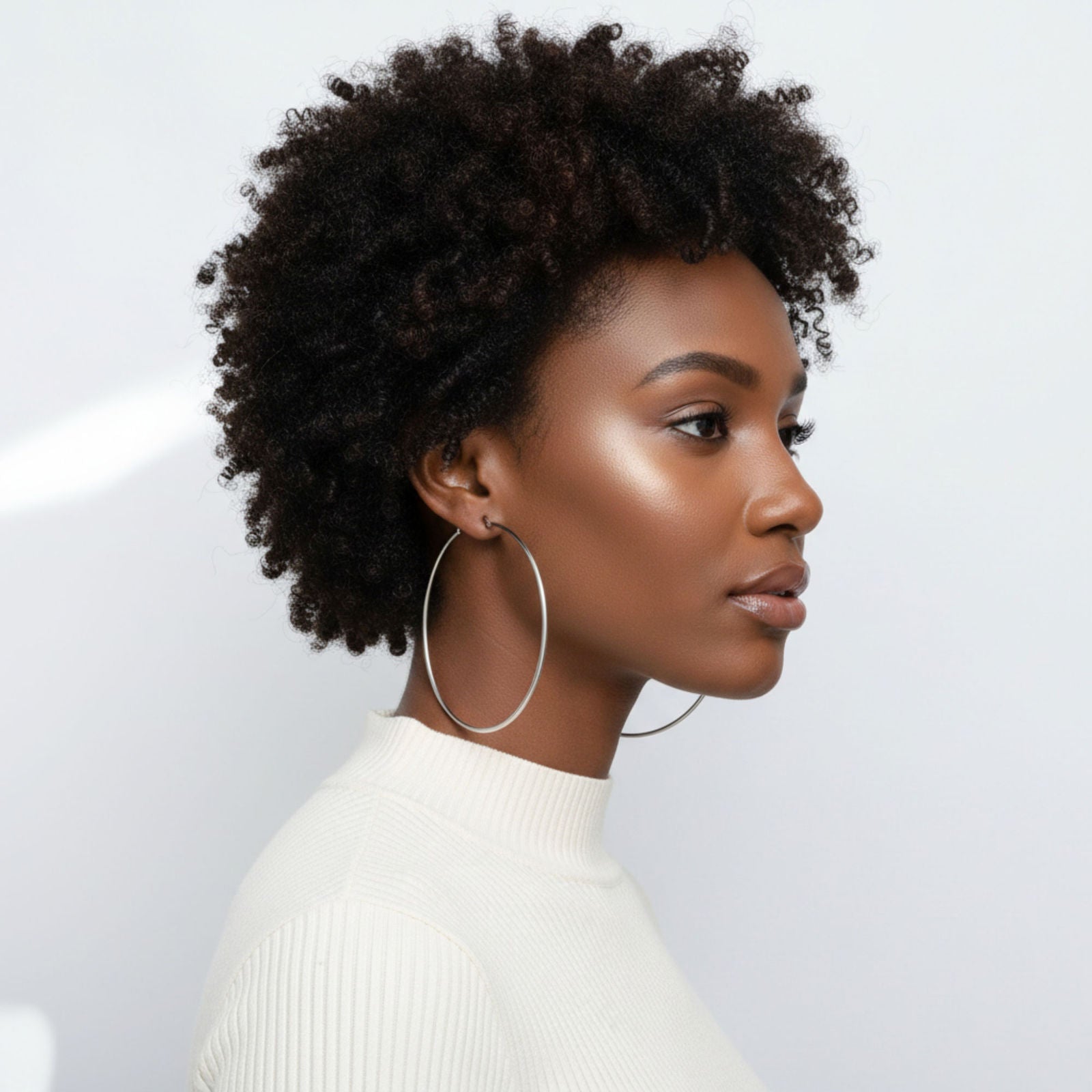 Stainless Steel Classic 90mm Thin Hoop Earrings