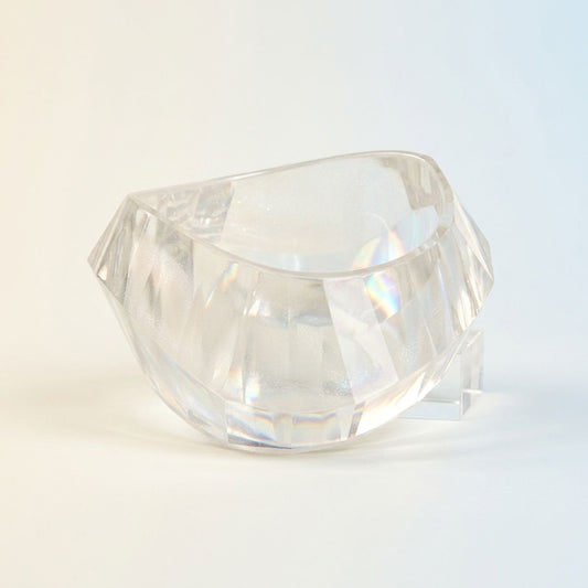 Bangle Retro Clear Prism Chunky Bracelet