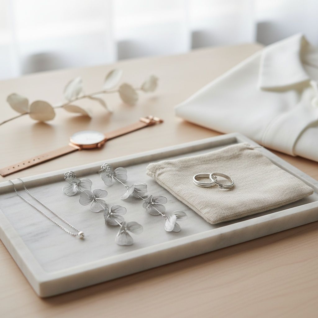 Long Dangle Silver Die Cut Metal Flower Earrings