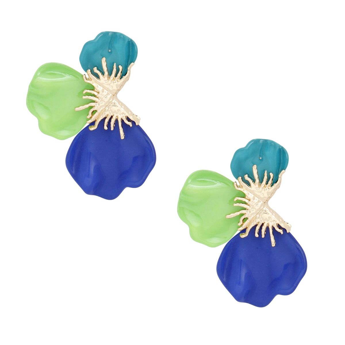 Studs Ocean Garden Tropical Bloom Petal Earrings