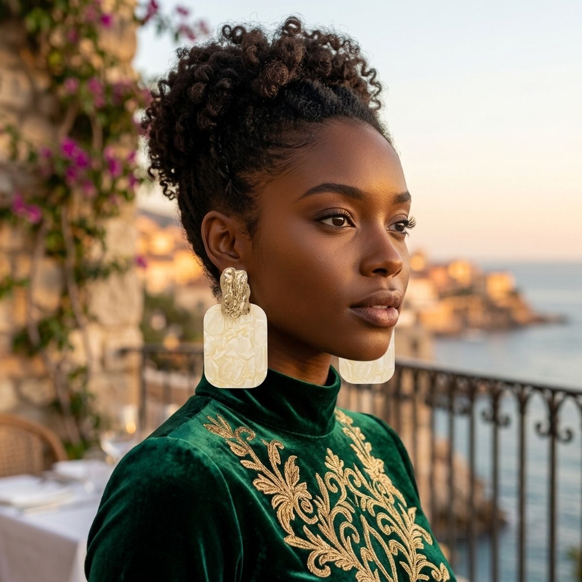 Drop Oversized Ivory Pearlescent Opulent Earrings
