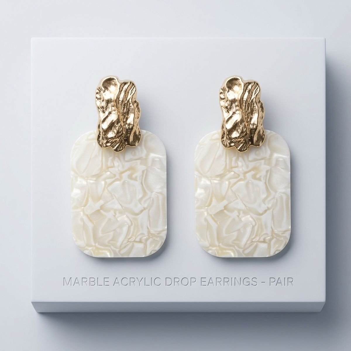 Drop Oversized Ivory Pearlescent Opulent Earrings