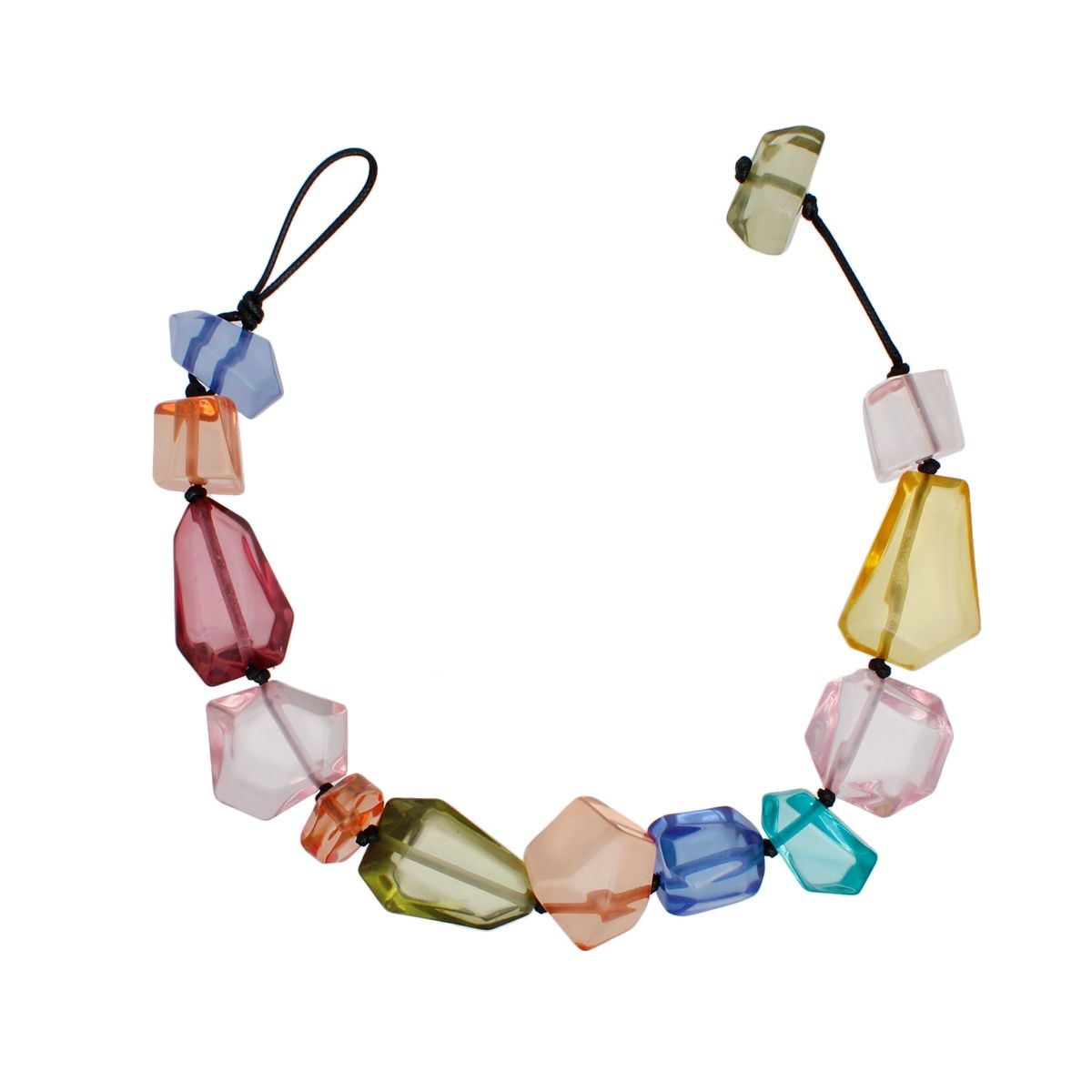Toggle Chunky Transparent Multitone Bead Necklace