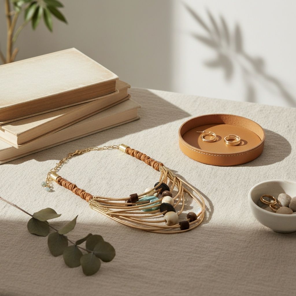 Tribal Natural Element Spring Articulated Necklace