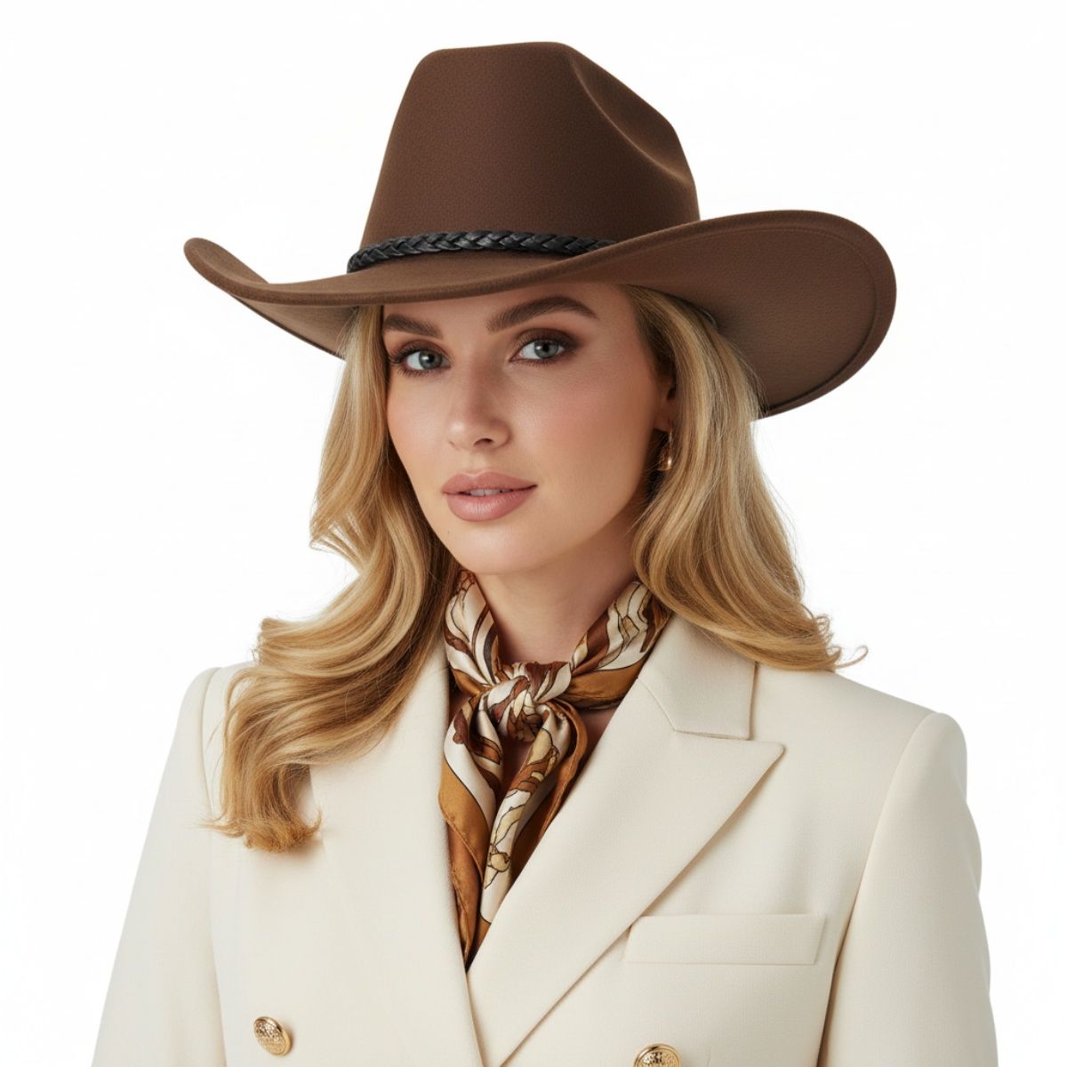 Cowboy Hat Brown Soft Suede Cattleman Western Hat