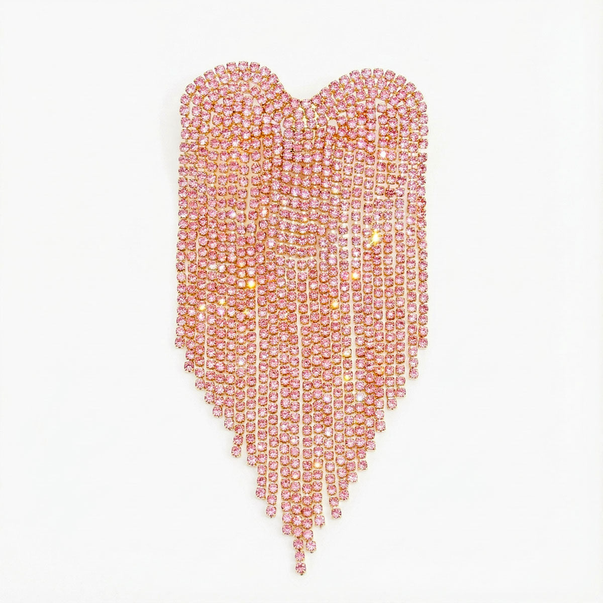 Brooch Pink Playful and Flirty Fringe Heart Pin