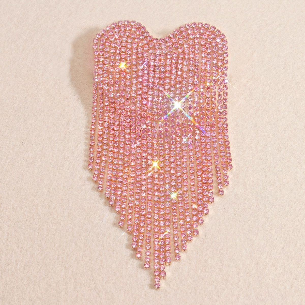 Brooch Pink Playful and Flirty Fringe Heart Pin