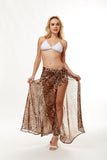 Brown Leopard Sarong Beach Skirt