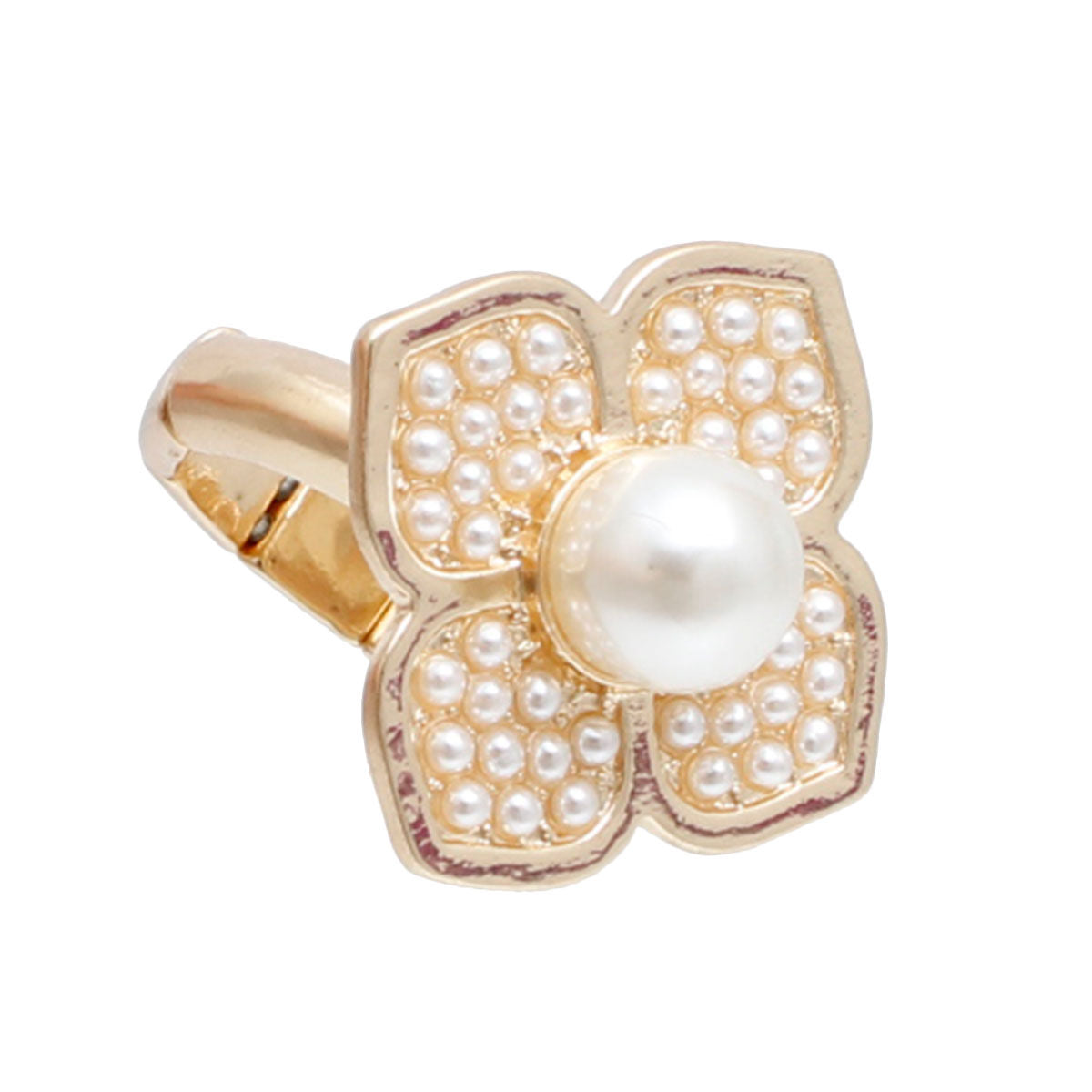 Pearl Luxury French Designer Flower Ring