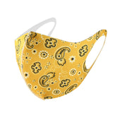 Yellow Paisley  Bandana Face Masks