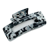 Black Marbled Rectangle Clip