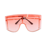 Orange Designer Shield Sunglasses