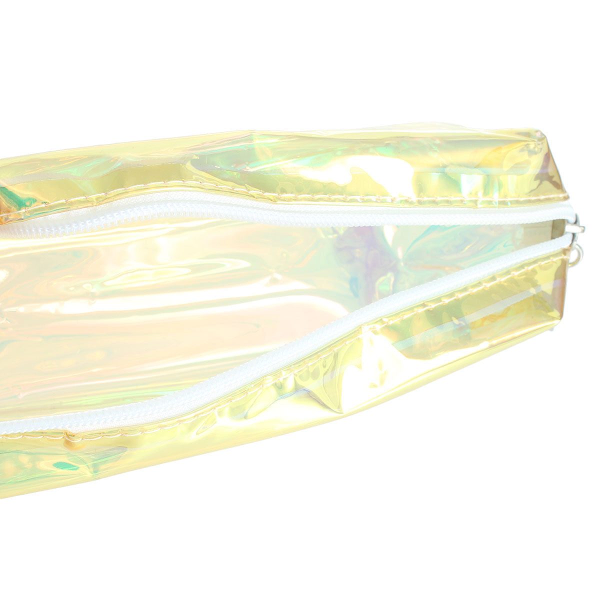 Gold Shiny Transparent Cosmetic Pouch