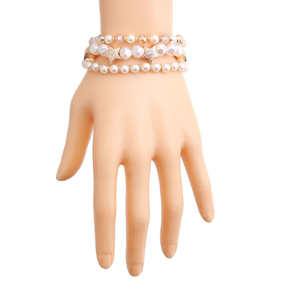 Cream Pearl Star Bracelets