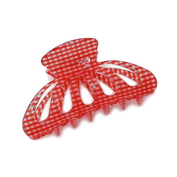 Red Gingham Big Hair Claw Clip