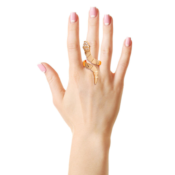Gold Graduated Wrap Snake Ring