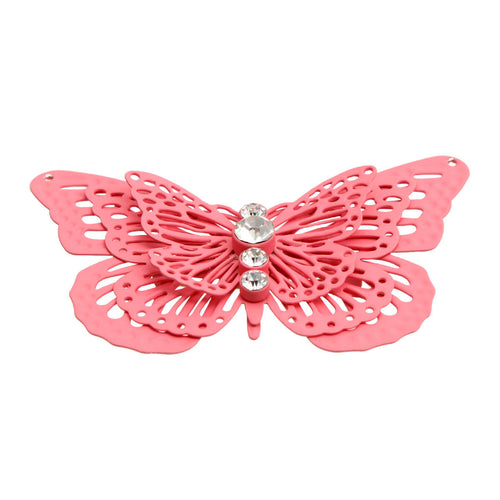 Pink 3D Butterfly Brooch