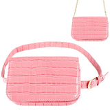 Pink Croc Belt Bag