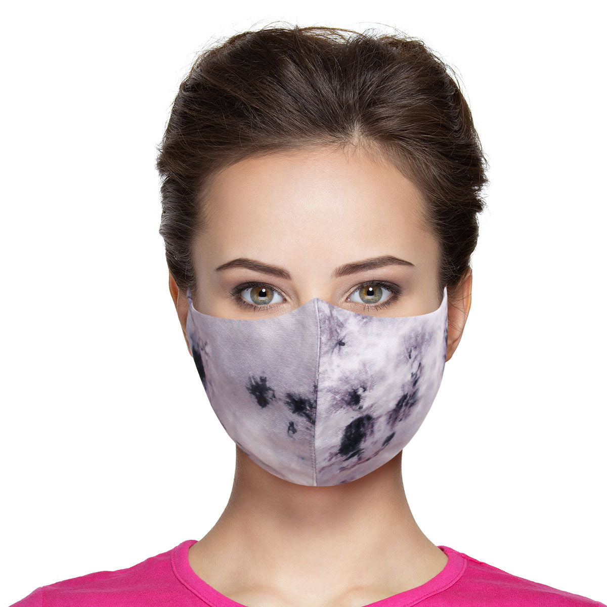 Gray and Black Tie Dye Mask