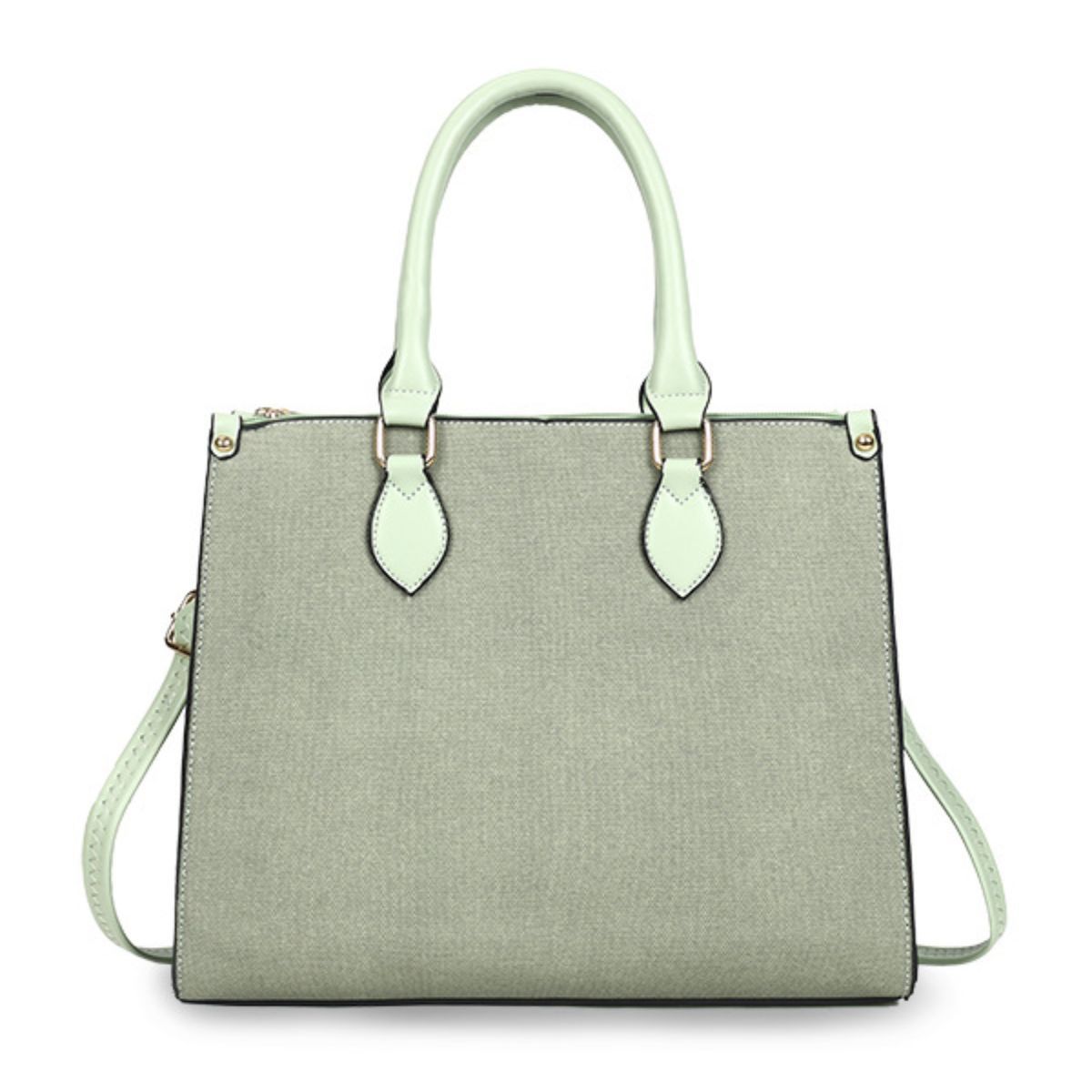 Purse Green Pebble Grain Satchel Handbag for Women