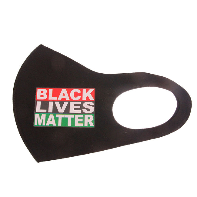 Multi Color Print BLACK LIVES MATTER Mask